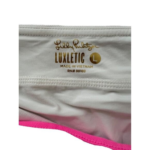 Lilly Pulitzer Meryl Peachy Luxletic UPF 50+ Skort White ( L ) - Picture 4 of 5